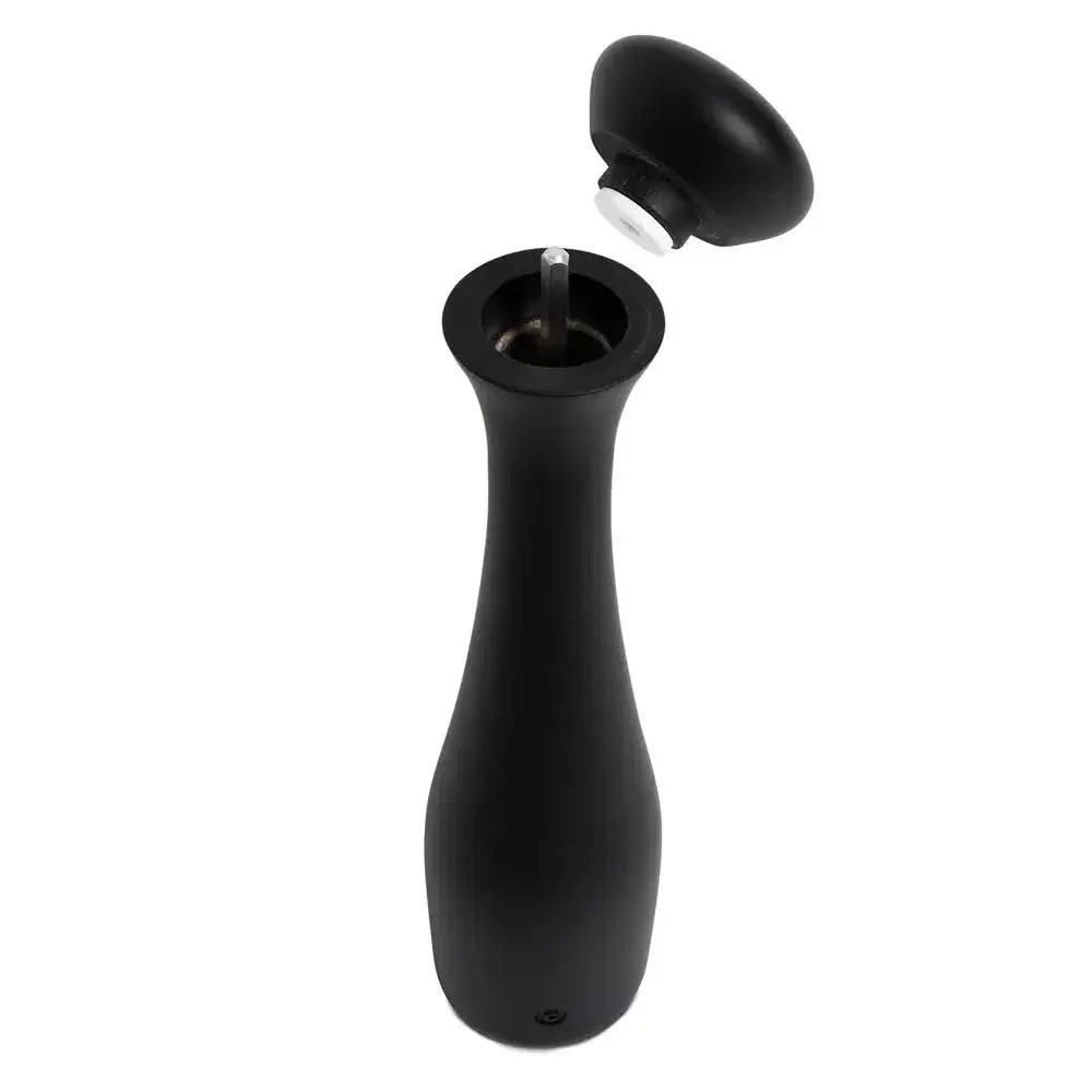 Black CrushGrind Lyon salt and pepper grinder with removable top, premium kitchenware at Cookin Stores