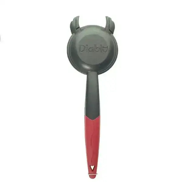 Diablo titanium non-stick jaffle iron with red handle on white background, Cookin Stores kitchenware