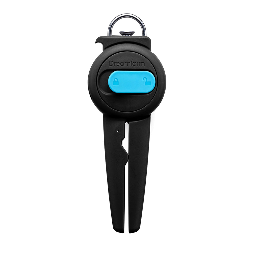 Black and blue device with 'Dreamfarm' branding on a white background