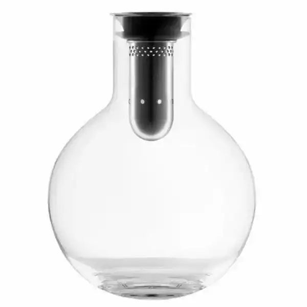 Eva Solo glass decanter carafe with stainless steel filter, modern kitchenware at Cookin Stores