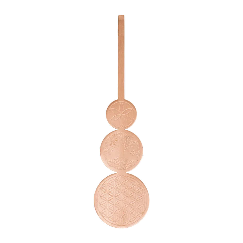 A Copper water infuser stick on a white background