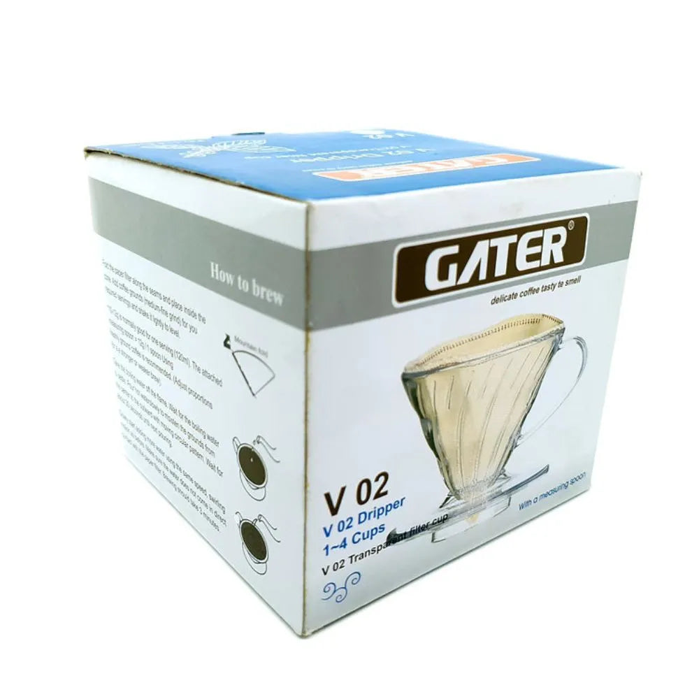 Gater V60 Pour-Over Coffee Dripper 02 Clear