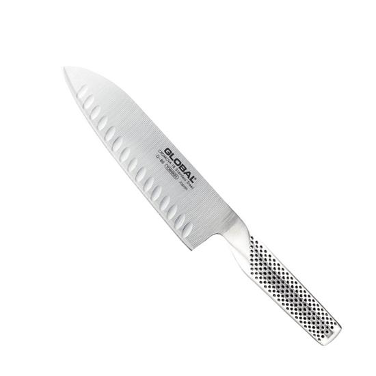 Global G Series Fluted Santoku Knife 18cm