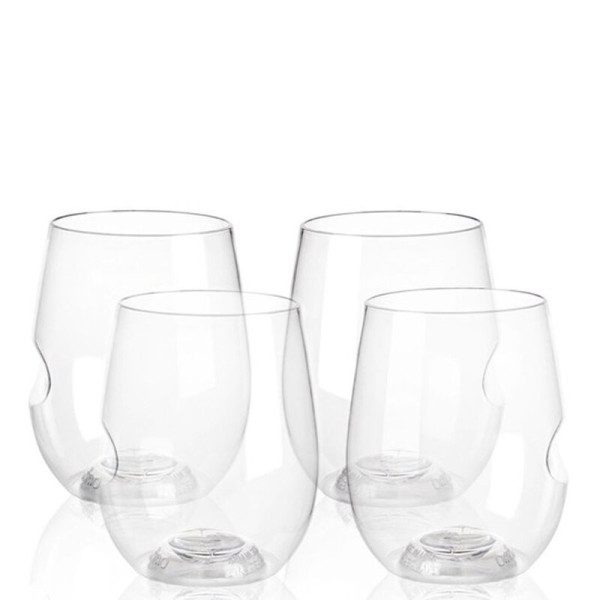 Govino Outdoor Plastic White Wine Glasses Set of 4
