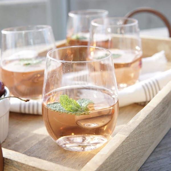 Govino Outdoor Plastic White Wine Glasses Set of 4