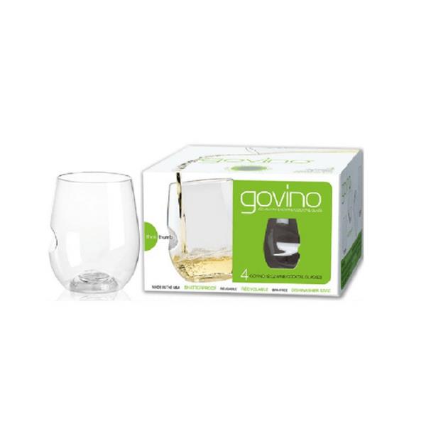 Govino Outdoor Plastic White Wine Glasses Set of 4