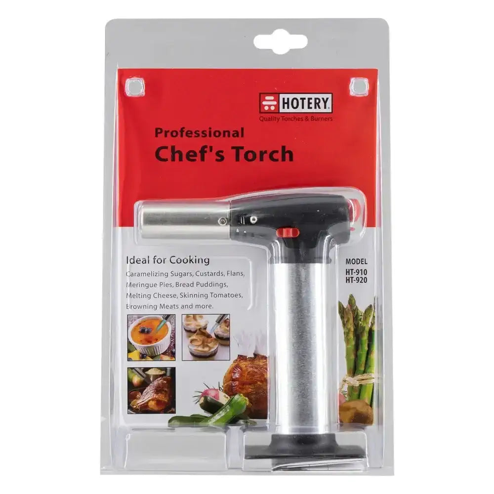 Hotery professional chef's torch packaging on a white background