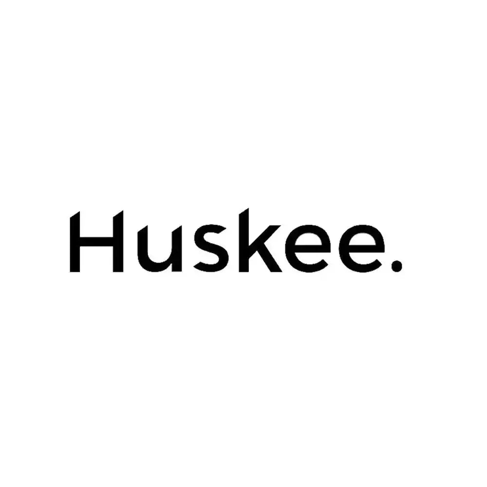 Black text 'Huskee.' on a white background