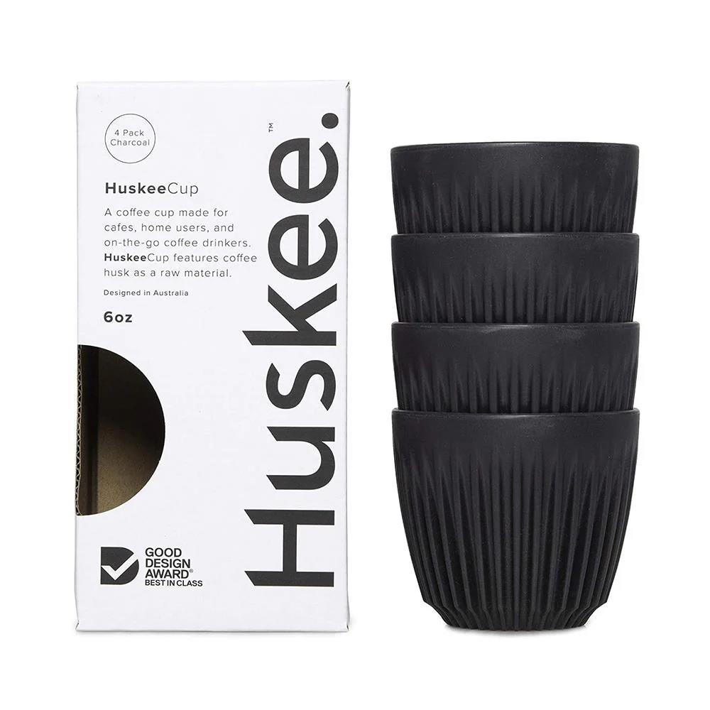 Huskee Charcoal Coffee Cup 175ml Set Of 4