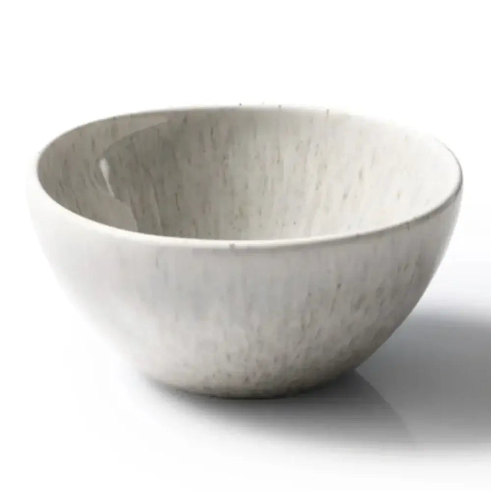 Ash stoneware bowl on a white background
