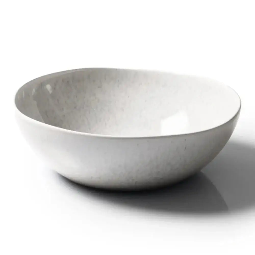 Gray ceramic bowl on a white background