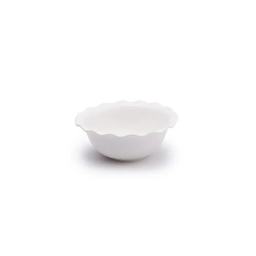 White ceramic bowl on a white background