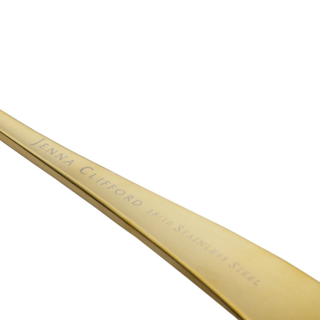 Jenna Clifford Modera Satin Gold Salad Server Set 2 Piece