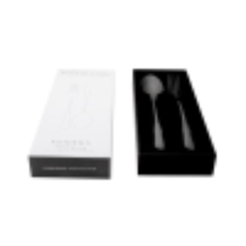 Jenna Clifford Modera Satin Black Salad Server Set 2 Piece.