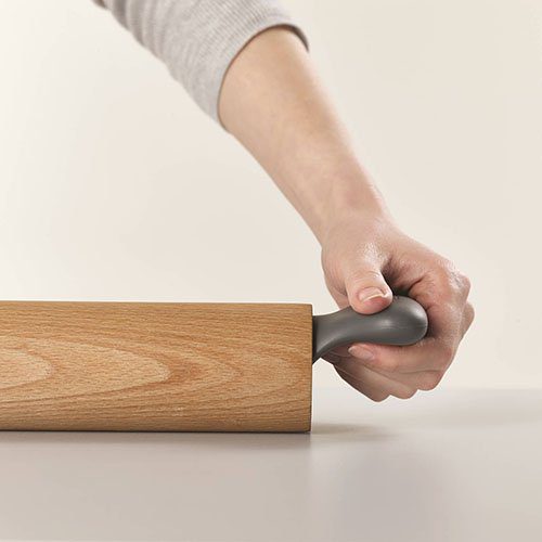 Joseph Joseph Grip-Pin Ergonomic Rolling Pin Grey