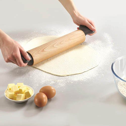 Joseph Joseph Grip-Pin Ergonomic Rolling Pin Grey