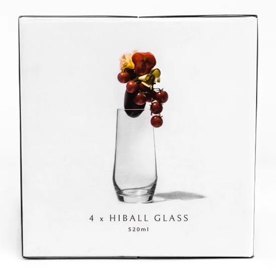 Jan Hendrik Crystal Highball Glasses 520ml Set of 4