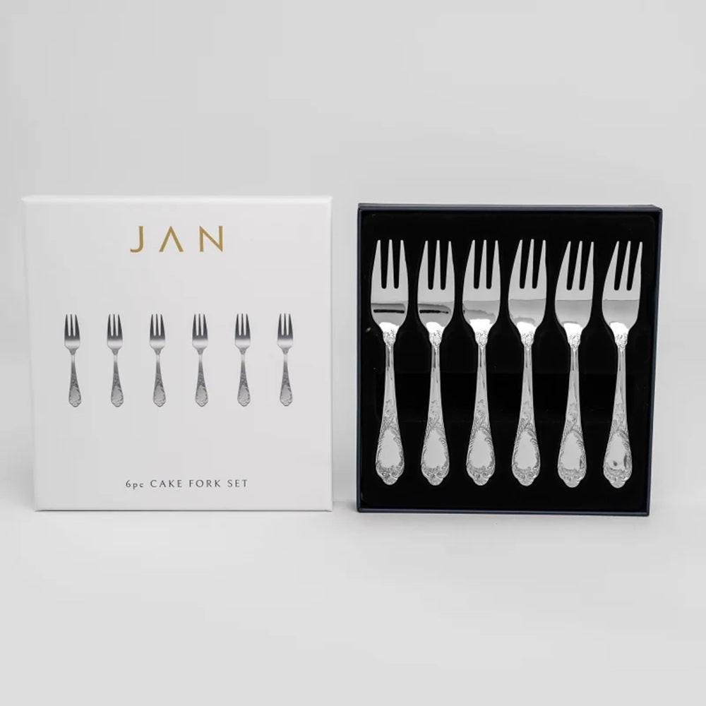 Jan Pluto Stainless Steel Cake Forks Set of 6