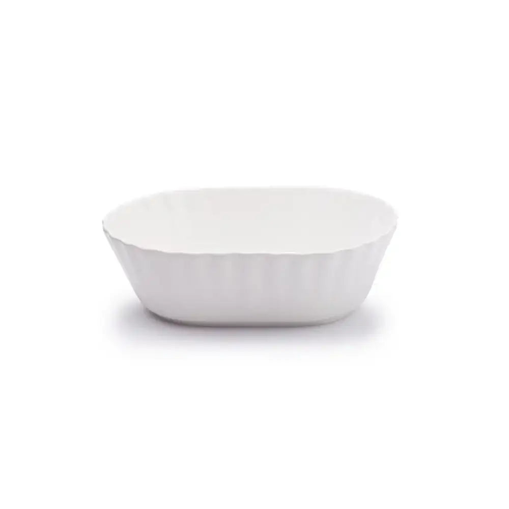 White ceramic bowl on a white background