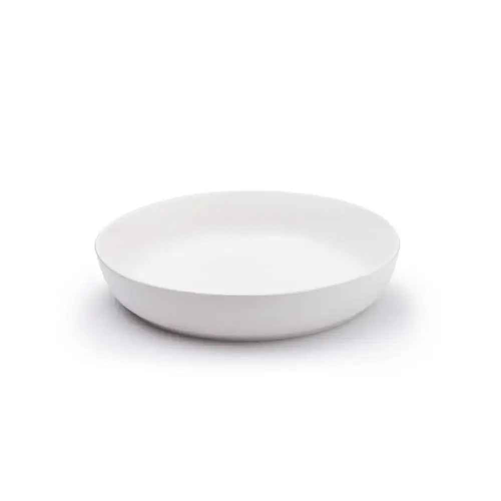 White ceramic bowl on a white background