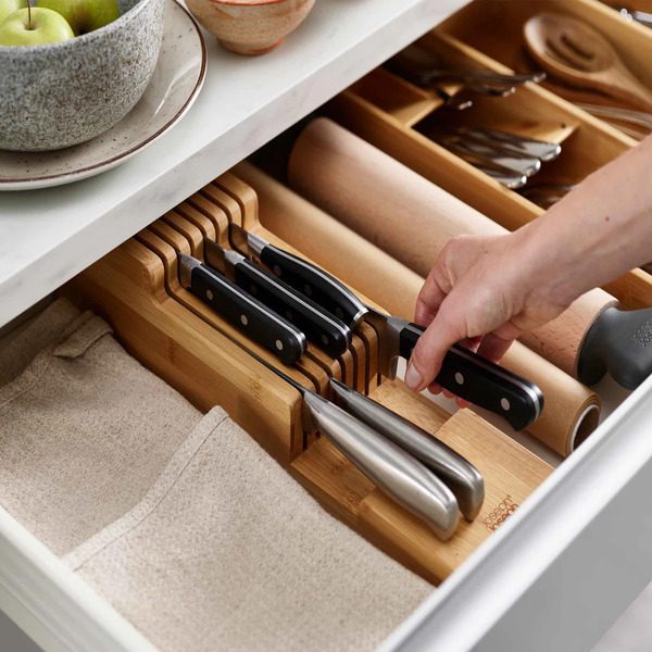 Joseph Joseph DrawerStore Knife Organizer Bamboo