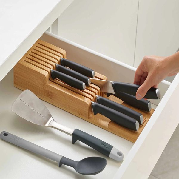 Joseph Joseph DrawerStore Knife Organizer Bamboo