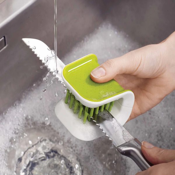Joseph Joseph Knife & Cutlery Cleaning Brush Green