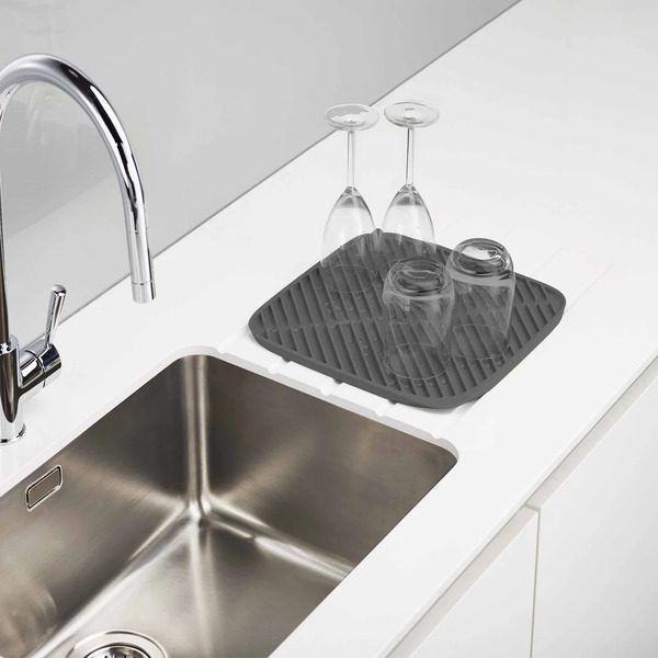 Joseph Joseph Flume Large Dish Draining Mat Grey