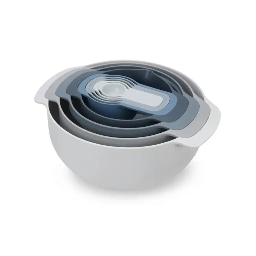 Set of nested bowls on a white background