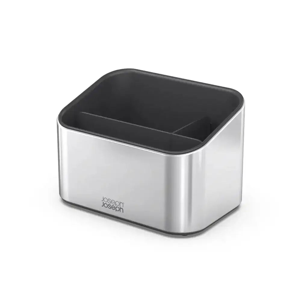 Silver and black container with 'Joseph Joseph' branding on a white background