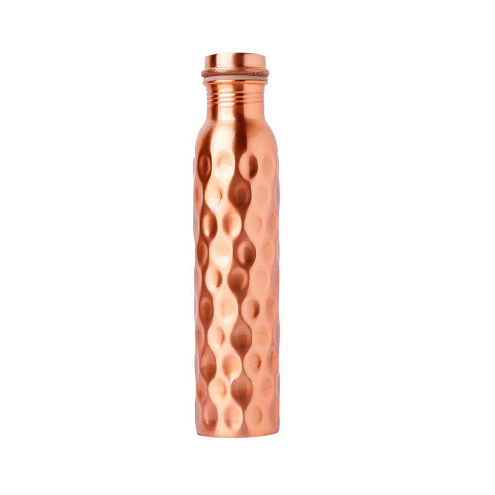 Just Copper Diamond Cut Copper Water Bottle 900ml