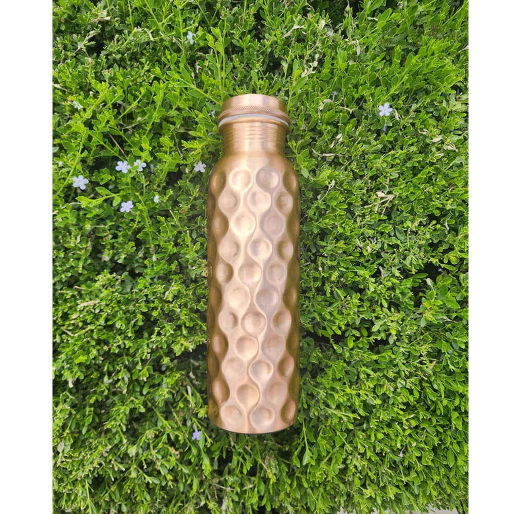 Just Copper Diamond Cut Copper Water Bottle 900ml