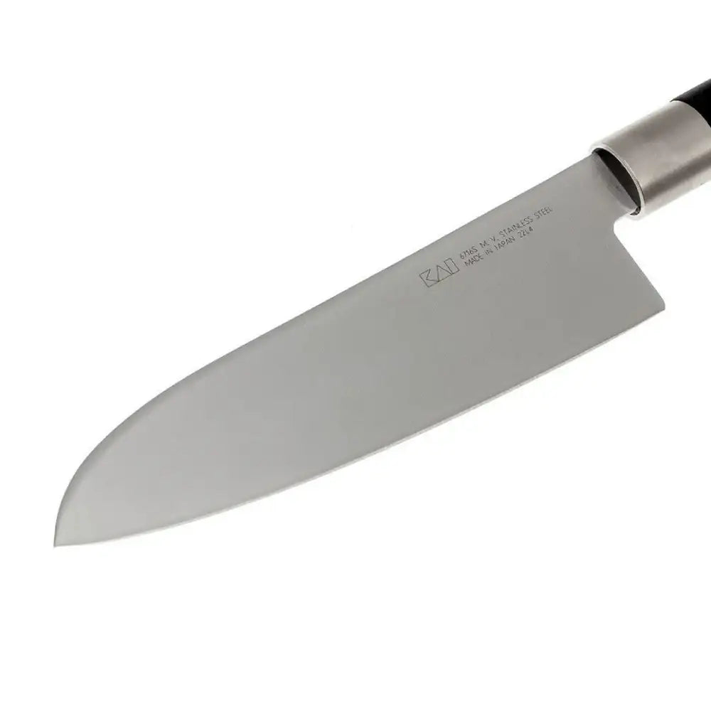 Knife blade with a silver handle on a white background