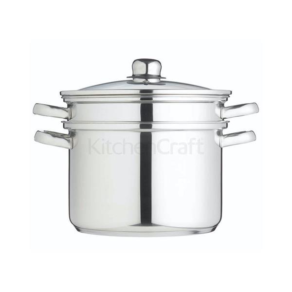 KitchenCraft World of Flavours Italian Stainless Steel Pasta Pot Set 20cm, 4L