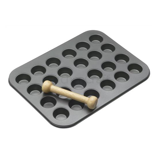MasterClass Non-Stick 24 Hole Mini Pan with Tamper