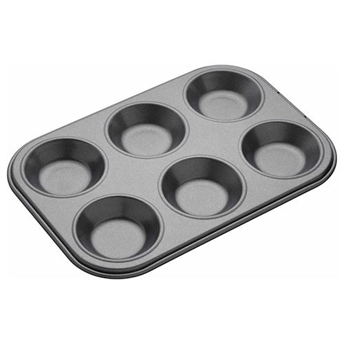 MasterClass Non-Stick 6 Hole Shallow Baking Pan