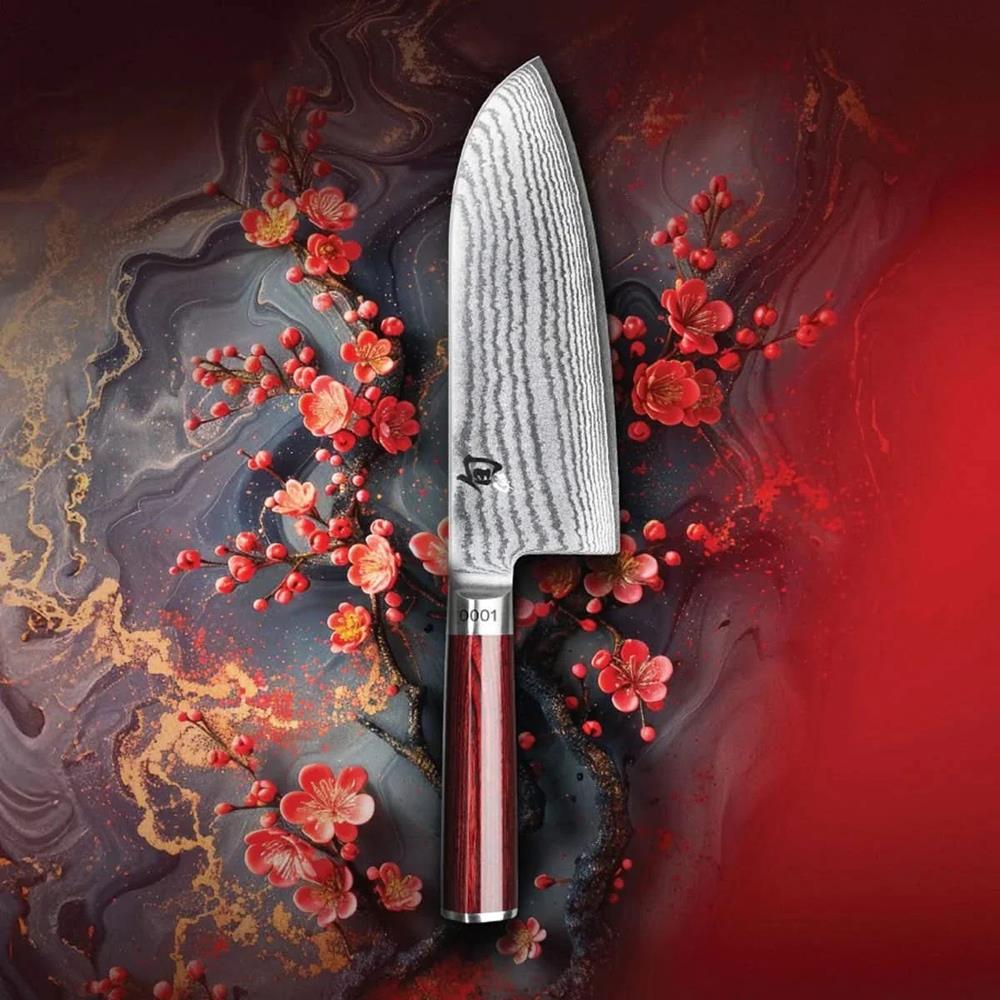Kai Shun Classic Red Wide Limited Edition Santoku 19cm