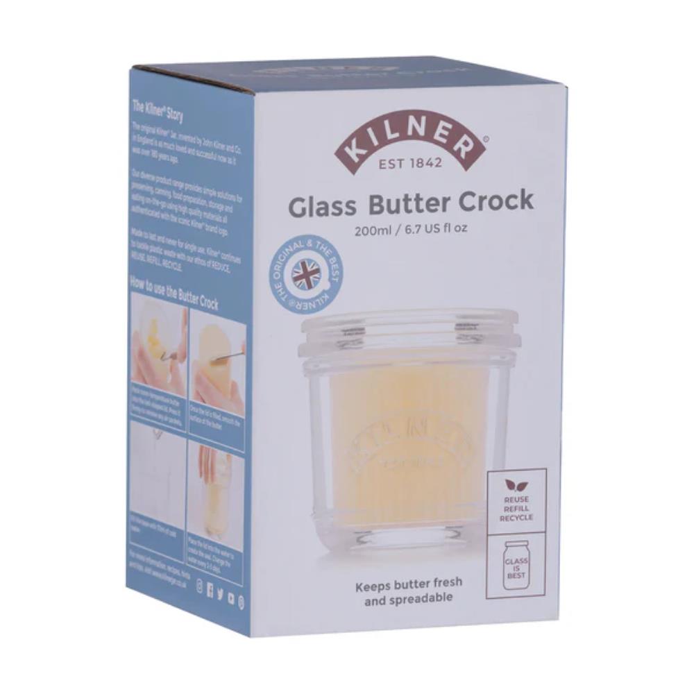 Kilner Glass Butter Crock packaging on a white background