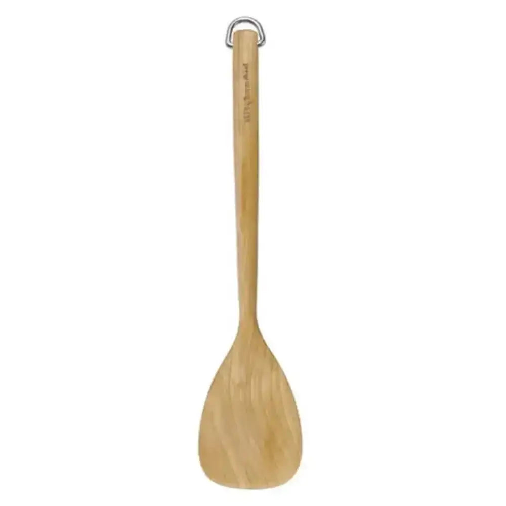 Wooden turner made of birchwood on a white background