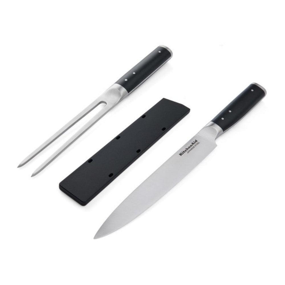 KitchenAid carving set on a white background