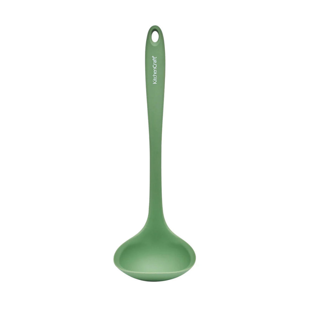 Green ladle with a white background