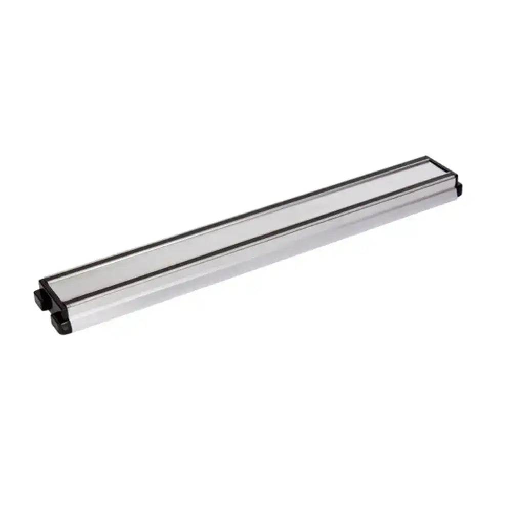 Long rectangular metal object on a white background
