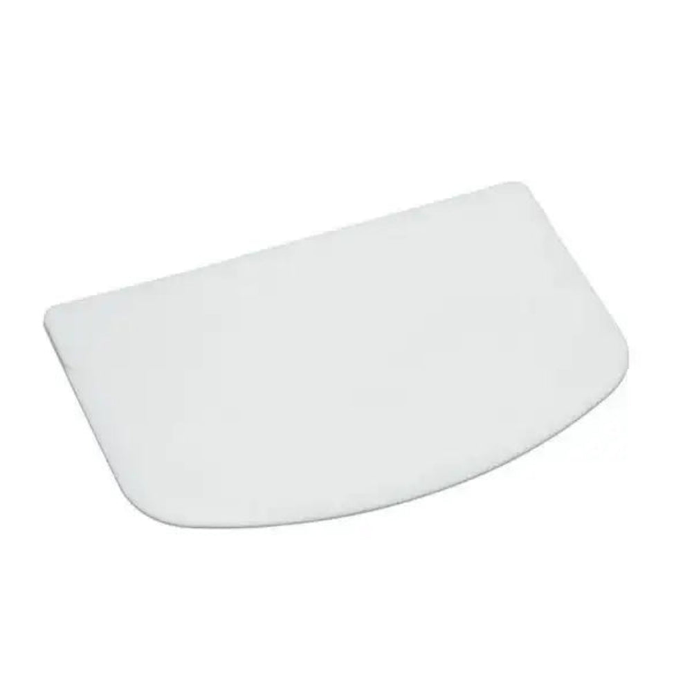 White curved plastic sheet on a white background