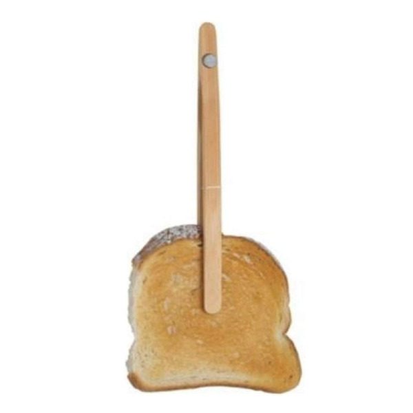 KitchenCraft Beechwood Food Tongs Magnet 25cm