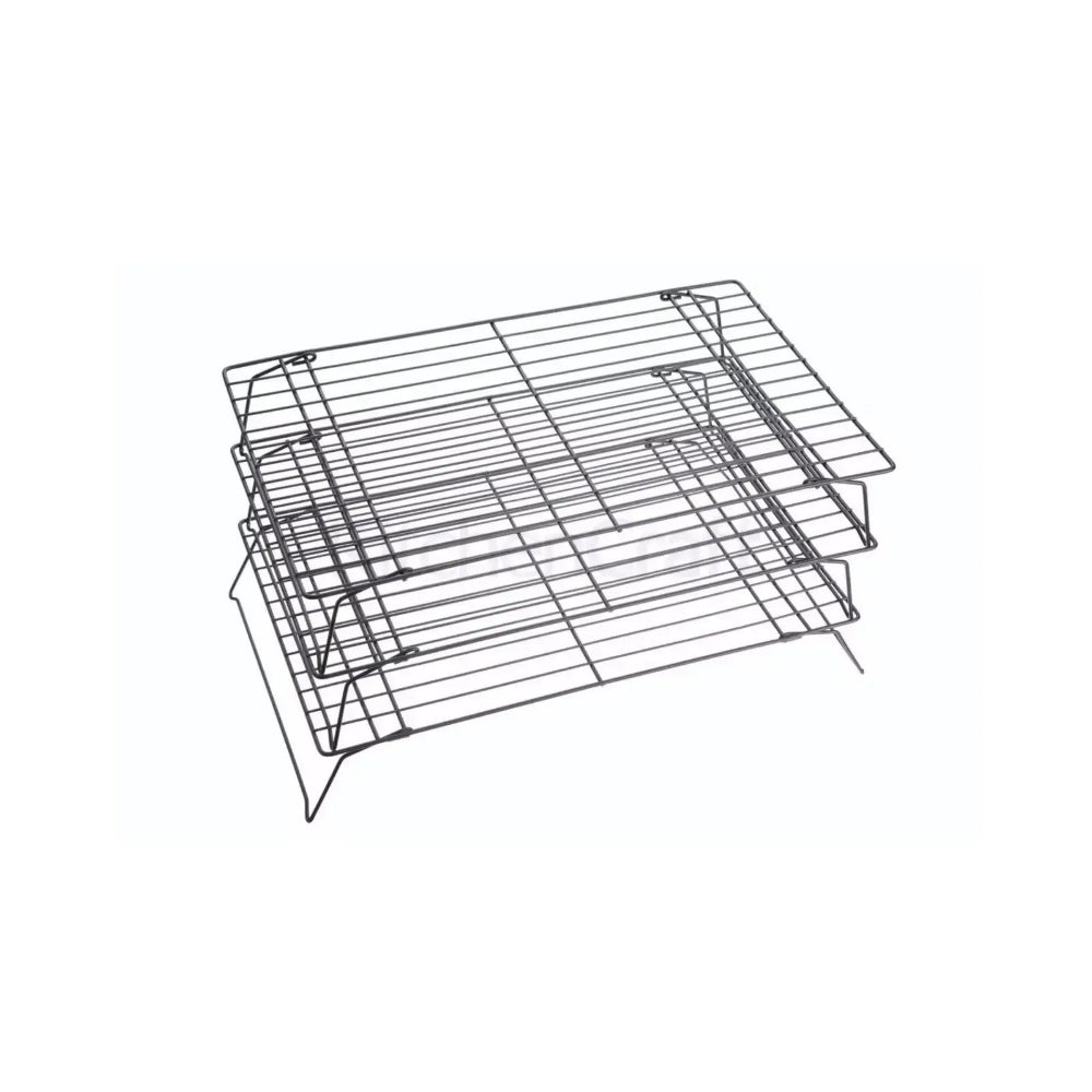 Set of metal cooling racks on a white background