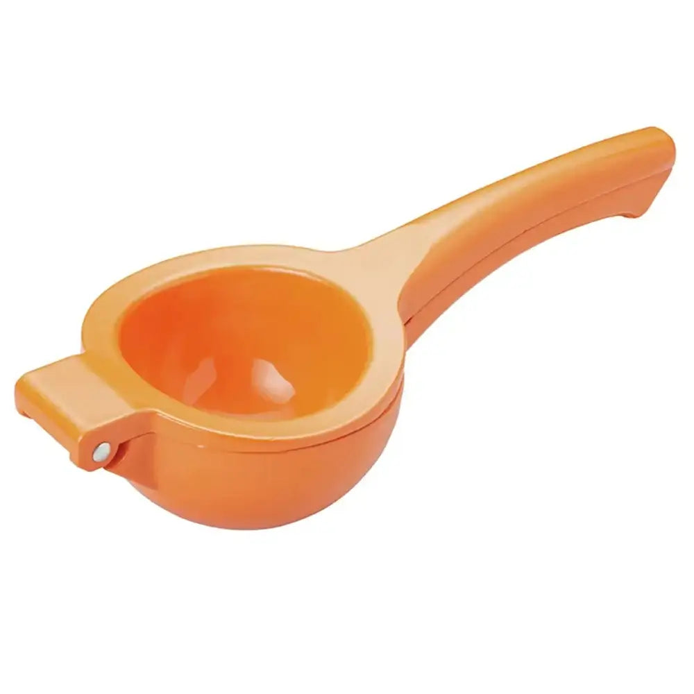Orange citrus juicer on a white background