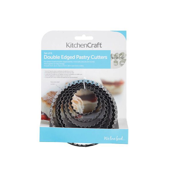 KitchenCraft Pastry Cutters Double Edge Set of 6