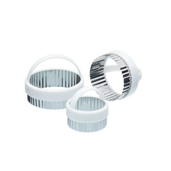 KitchenCraft Pastry Cutters Fluted Set of 3