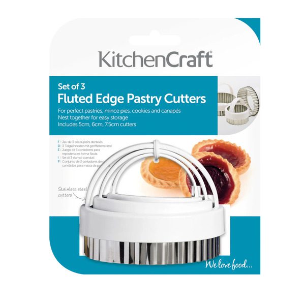 KitchenCraft Pastry Cutters Fluted Set of 3