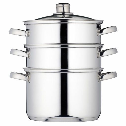 KitchenCraft Stainless Steel Three Tier Steamer 20cm
